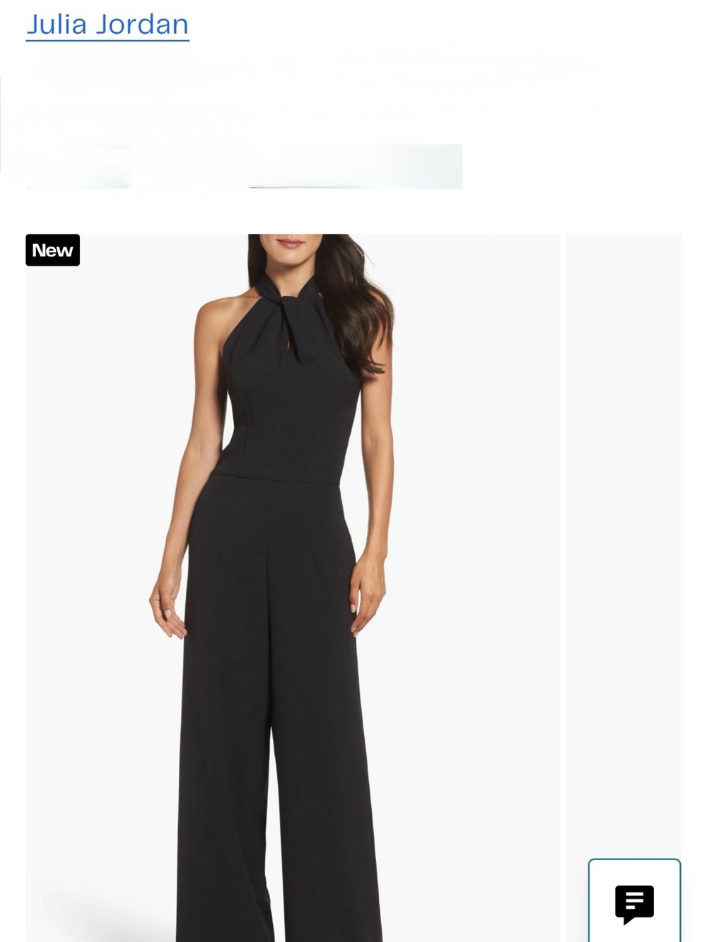 julia jordan Black Halter Wide-Leg Jumpsuit